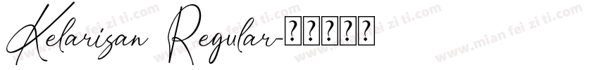 Kelarisan Regular字体转换